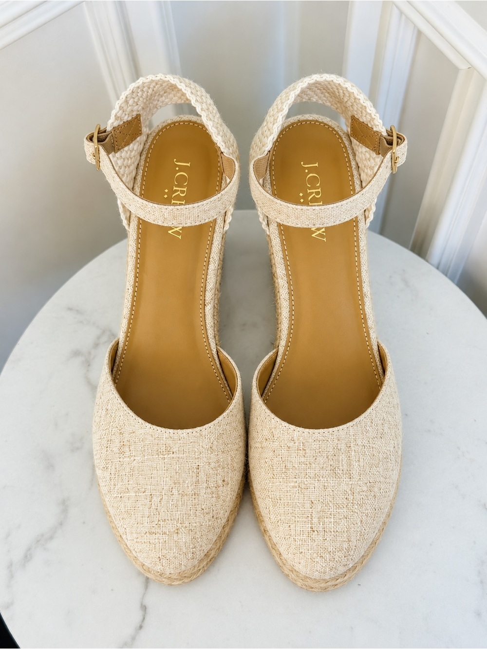 NWT J.Crew Ankle-Strap Espadrille Wedges Size 8